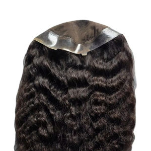 Topper de Cabello Humano Remy 100% con Ondas Profundas y Monofilamento para Mujer, Cabello Taz BD Importado de Bangladés - Product Image 1