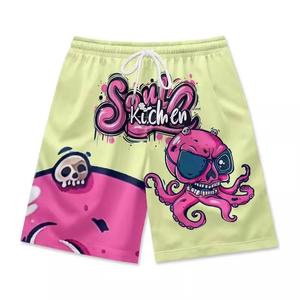 All Over Printing Custom 100% Poliéster Sublimación Gimnasio Pantalones cortos para hombres Verano Hombres Anime Shorts - Product Image 4