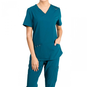 Hospital Designs Europa Hospital Enfermeras Uniformes Scrubs Traje Hospital Suave Elástico Uniforme Transpirable Scrubs XS a 6XL - Product Image 2