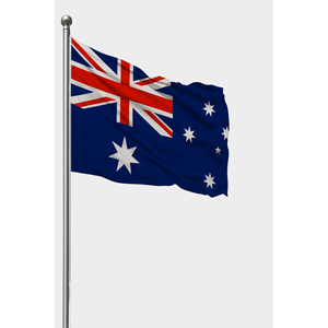 Custom Digital Silk Pennant <b>Flag</b> with Aluminum <b>Pole</b> <b>for</b> Australia - Product Image 1