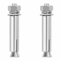 HIMOWAY Vis d'ancrage à tête hexagonale en acier inoxydable pour garde-corps, vis d'expansion pour mur en béton, balcon, escalier