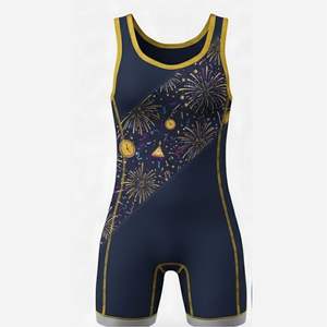 Singlet de Lucha Libre Personalizado al por Mayor, Sublimado, Transpirable, sin Tirantes, de Poliéster y Elastano para Hombre - Product Image 2