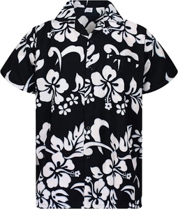Stock disponible de chemise à manches courtes à imprimé floral décontracté 100% polyester XS-6XL chemises hawaïennes à vendre - Product Image 1