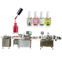 Ligne d'emballage automatique de remplissage, de bouchage et d'étiquetage de vernis à ongles, machine de remplissage de flacons de gel cosmétique de haute précision