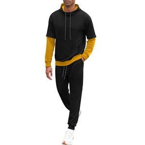 Streetwear personnalisé Ensemble 2 pièces en coton et polyester épais Ensembles de jogging Combinaisons de survêtement à jambe droite Pantalons de survêtement à capuche Survêtements - Product Image 3