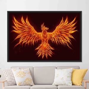 Décoration murale moderne en verre trempé - Toile d'art imprimée, toile encadrée noire - Product Image 1