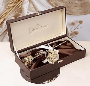 Luxurious Handmade Metal <b>Wire</b> Rose Artificial <b>Flower</b> in Elegant Box for Valentine's Day Decor - Product Image 1
