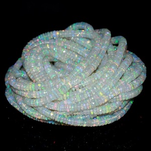 Etíope Fire Opal Heishi Tire Bead Wheel Cut Bead Strand Flashy Faceted Opal para cumpleaños Cuentas de piedra de 16 pulgadas - Product Image 2