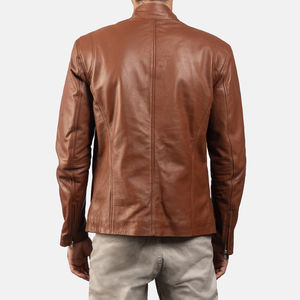 2025 New Wholesale 100% Genuine Sheep Skin Leather Ionic Brown Biker <b>Jacket</b> <b>Men</b> Light Design Winter <b>Fur</b> <b>jacket</b> <b>for</b> <b>men</b> - Product Image 4