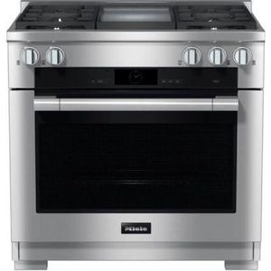 Liquidación: Cocina de gas dual HR 1936-3 G DF GD 36 con 4 quemadores, plancha eléctrica y horno de instalación independiente - Product Image 1