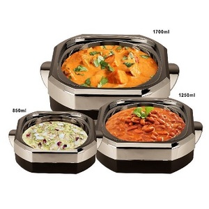 king international Casserole Hot Pot Food Warmer Gift Pack 4pc Set With <b>Removeable</b> Steel Bowl And Lid - Product Image 1