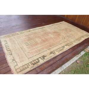 พรมตุรกีโบราณ ขนาด 4.2x8.5 ฟุต พรมขนสัตว์ลายดอกไม้สีแดง - Product Image 2