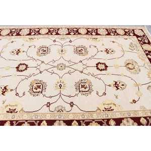 Grand tapis turc de 6,7 x 10 pieds, tapis vintage, tapis en laine beige marron à imprimé animal - Product Image 5