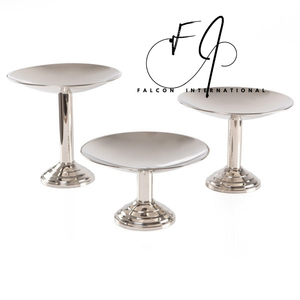Juego de 3 soportes exclusivos de decoración de pasteles de acero inoxidable de calidad diferentes tamaños soporte de pastel de Metal - Product Image 1