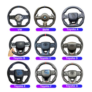 Modificación del Volante del Automóvil en Cuero y Fibra de Carbono para VW Golf 7, Polo, BMW F20, F30, <span class=keywords><strong>Toyota</strong></span> <span class=keywords><strong>GT</strong></span> <span class=keywords><strong>86</strong></span>, FORTUNER, HIACE, CROWN, ALPHARD - Product Image 2