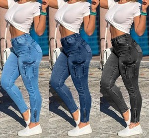 Personalizar diseño Slim Fit Cargo Jogger alta calidad al por mayor Mujer Pantalones 100% algodón ligero Cargo pantalones mujeres - Product Image 2