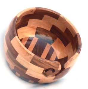 Bol en fil de bois naturel fait à la main bols de stockage de crochet pour crochet à tricoter bol en fil de bois de fournisseur indien - Product Image 3