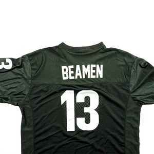 Maillot de football américain personnalisé noir 100% polyester respirant avec logos brodés personnalisés dernière conception avec OEM - Product Image 3
