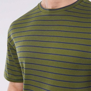 เสื้อยืดผ้าฝ้ายลายทางสำหรับผู้ชายเสื้อยืดคอกลมผ้านิ่มแขนสั้นสำหรับผู้ชายเสื้อยืดพิมพ์ลายเข้ารูปน้ำหนักเบาสวมใส่สบายในชีวิตประจำวัน - Product Image 3