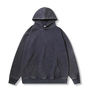 Sweat-shirt épais personnalisé de haute qualité, sweat à capuche vierge, vêtements de sport, pulls à capuche amples à épaules dénudées pour hommes - Product Image 2