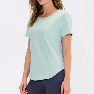 Camisetas deportivas a la moda personalizadas, ropa de entrenamiento, camisetas de verano para mujer con logotipo, camisetas gráficas informales para mujer, cuello redondo - Product Image 4
