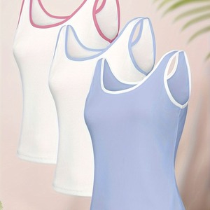 Lot de 3 débardeurs de sport et yoga personnalisables pour femmes, respirants, écologiques, de haute qualité, en tissu tissé décontracté - Product Image 6