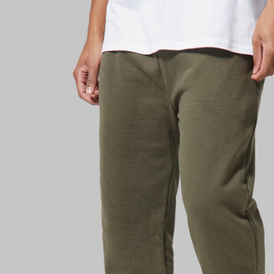 Custom Men's Oversized Joggers <b>Pants</b> High Quantity Thick Cotton <b>Thermal</b> Fleece Sweatpants Casual Dark Wash with Lace Decoration - Product Image 5