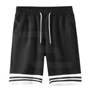 กางเกงขาสั้นเล่นยิมของผู้ชายแบบลำลองเอวยางยืดผ้าโพลีเอสเตอร์/ ผ้าฝ้ายกันรอยยับระบายอากาศ - Product Image 1