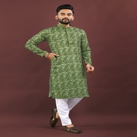 Semi-lin attrayant avec impression numérique Kurta Pajama exportateur mondial et fournisseur de Surat au taux le plus bas