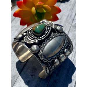 Alex Sanchez Royston Fashion <b>Cuff</b> <b>Bracelet</b> in Turquoise & Sterling <b>Silver</b> - Product Image 4