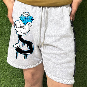 100% Polyester Acid Washed Windproof Waterproof Jogger Running High Street Front <b>Shorts</b> Set Men Summer Casual Solid Pattern - Product Image 2