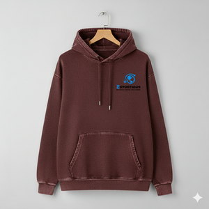 Unisexe Premium Pigment lourd teint brun doublé hip-hop polaire éponge française logo brodé personnalisé automne lavé vintage - Product Image 3