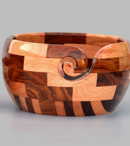 Bol en bois fait à la main palissandre hêtre tricot crochet stockage fil bol fonctionnel cadeau de noël - Product Image 6