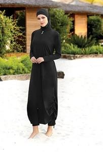 Traje de Baño Musulmán para Mujer Islámica, Vestido Largo con Pantalones, Abaya, Traje de Baño Modesto para Surf, Deporte, Traje Completo de 3 Piezas, Poliéster de Secado Rápido - Product Image 5