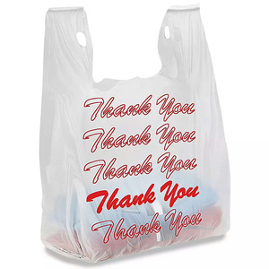 HDPE/LDPE Camiseta Bolsa Vegetal Supermercado Bolsa de compras Color personalizado Impreso Bolsa de embalaje - Product Image 5