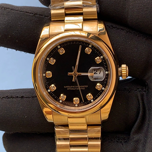 La mejor oferta Reloj de pulsera analógico japonés automático mecánico de acero inoxidable en tono dorado para hombres Moda de lujo al precio más bajo - Product Image 1