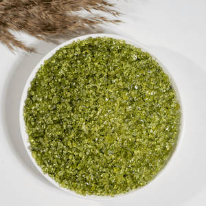 Pierres de gravier en cristal naturel de haute qualité, éclats de péridot, pierres de guérison, pierres semi-précieuses, olivine sculptée, mode - Product Image 3