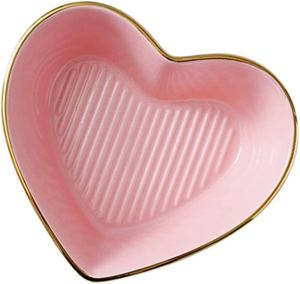 Hermoso Tazón en Forma de Corazón Hecho a Mano con Resina, Tono Natural con Patrón de Modelo - Product Image 5
