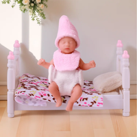 Poupées Reborn Aurora Mini de Babeside, 3 pouces, entièrement en silicone, poupées Reborn endormies, nouveau-né fille