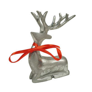 Reno de metal al por mayor en base de madera decoración de Navidad hecha en la India para fiesta en casa decoración colgante Año Nuevo Fiesta de Navidad 2023 - Product Image 4