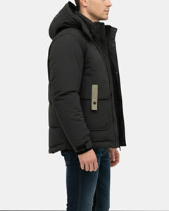 Chaqueta Acolchada de Invierno para Hombre, con Capucha y Cuello, Estilo Urbano, Personalizable - Product Image 3