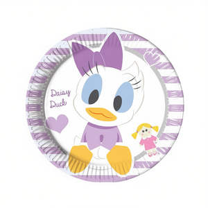 Assiettes en papier Daisy Duck 19,5 cm, 8 pièces, assiettes jetables pour fête d'anniversaire d'enfants - Product Image 2