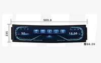 Accessoires intérieurs de véhicule d'affaires de luxe, écran de télévision de voiture LCD incurvé haute définition personnalisé de 29 pouces