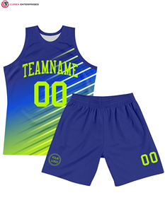 Vente en gros en usine d'uniformes de basket-ball personnalisés de haute qualité maillot de basket-ball respirant en maille vêtements courts OEM ODM sublimation - Product Image 5