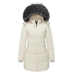 Luxury <b>Women</b> Winter Breathable Woven Puffer <b>Coat</b> with <b>Fur</b> <b>Hood</b> Custom OEM by ONSTYLE SPORTS - Product Image 3