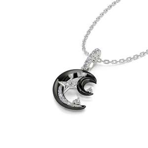 Collier Jeulia Mysterious Night Stars & Moon en argent sterling plaqué or 18 carats - Product Image 3