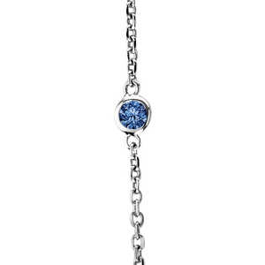 Collar de Oro Blanco de 14k con Diamantes Azules Fantasía (0.33ct) - Product Image 2