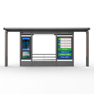 Refugio de autobús <span class=keywords><strong>abierto</strong></span> innovador de alta tecnología con elegantes cajas de luz publicitarias Diseño perfecto para espacios urbanos - Product Image 1