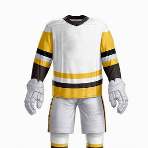 Uniforme de hockey sobre hielo personalizado para hombre, camisetas de hockey por sublimación, diseña tu propio equipo, ropa de equipo de liga, transpirable, 100% poliéster - Product Image 3
