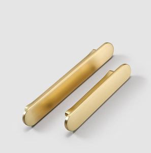 New Gold Brass Cabinet <b>Handle</b> Modern <b>Pull</b> Knobs for Home Kitchen Office Furniture Hardware <b>Door</b> Drawer Wardrobe Cabinet <b>Handle</b> - Product Image 3